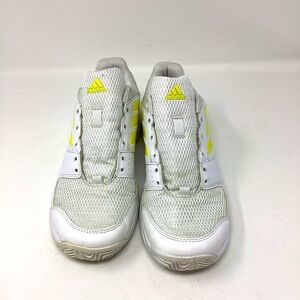 Adidas white and yellow tennis shoes. Size 7